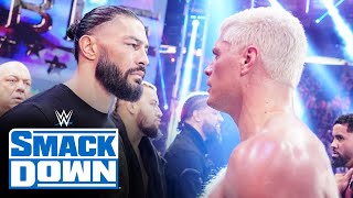 Roman Reigns comes facetoface with Cody Rhodes SmackDown highlights Oct 13 2023 [upl. by Teresina]