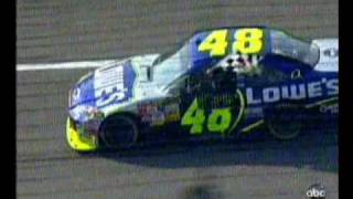 Jimmie Jonson and Carl Edwards Battle for Finish Kansas 2008 [upl. by Sulrac980]