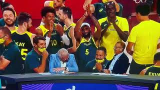 Andrew Gaze breaks down after Boomers medal win Shinya 2021 [upl. by Wescott724]