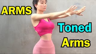 체지방 감량  TONED ARMS WORKOUT TONED ARMS quick ampintense at home with water bottles Arm Flab Workout [upl. by Averil]