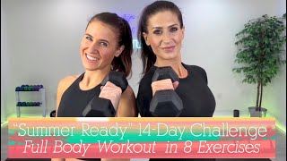 SUMMER READY FULL BODY WORKOUT 25MINUTE FAT BURNING WORKOUT IN 8 EXERCISES  NO CARDIO [upl. by Dnartreb]