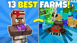 13 BEST Minecraft Farms EVERY Survival World NEEDS [upl. by Legin30]