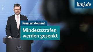 Pressestatement zur Absenkung der Mindeststrafhöhe bei § 184b StGB [upl. by Cindy]