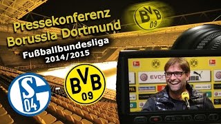 FC Schalke 04  Borussia Dortmund  BVBPressekonferenz zum 145 Revierderby [upl. by Dobson]