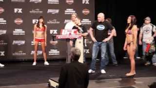 Miesha Tate and Cat Zingano weigh in for TUF 17 [upl. by Kylen716]