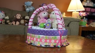 Diaper Cake Easter Basket How To Make [upl. by Anerroc]