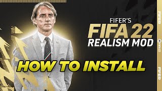 CARA INSTALL FIFERs FIFA 22 Realism Mod  SQUAD UPDATE TU17 [upl. by Enneyehs]