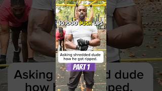 Part 1 Asking shredded guy what he does for his workouts calisthenics ripped nyc workout [upl. by Emery]