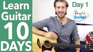 Guitar Lesson 1  Absolute Beginner Start Here Free 10 Day Starter Course [upl. by Earased]