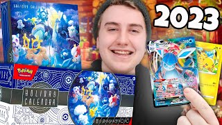 Unboxing The 2023 Pokémon Holiday Calendar [upl. by Neeluqcaj]