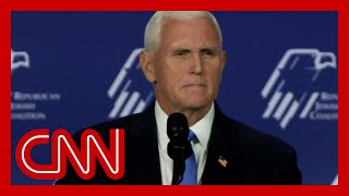 Pence stuns crowd with surprise announcement [upl. by Lyrradal712]