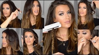 How to CURL and WAVE hair using FLAT IRON hair straighteners by Corioliss [upl. by Harriette700]