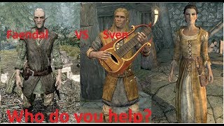 SKYRIM Sven VS Faendal Who Should You Help  Sacellum of Boethiah [upl. by Refinej]