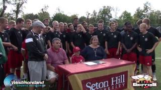 Alex Olbeter Signs With Seton Hill Mens Soccer  91614 [upl. by Nashoma399]