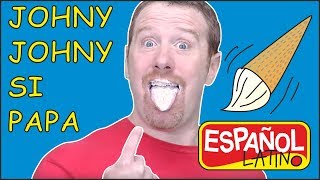 Johny Johny Si Papa  Cuentos Infantiles para Niños  Aprender con Steve and Maggie Español [upl. by Emmer]