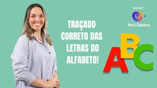 Traçado correto das letras do alfabeto [upl. by Ylak]