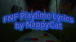 FNF Playtime Lyrics Huggy Wuggy [upl. by Eilzel519]