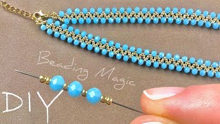 Easy Jewelry Making for Beginners Necklace with Beads Tutorial [upl. by Pratt]