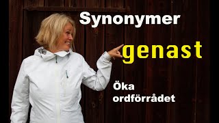 Lär dig svenska  Synonymer 1  Genast  71 undertexter [upl. by Zawde]