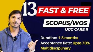 13 Fast Publication Free Scopus and Web of Science SCI Journals II My Research Support [upl. by Prentice]