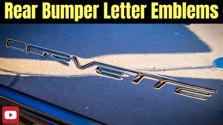 CORVETTE C6  BEST REAR BUMPER LETTER EMBLEMS [upl. by Akenahc]