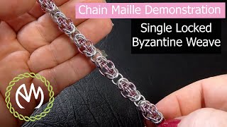 Chain Maille Tutorial  Single Locked Byzantine Weave [upl. by Alatea]