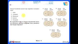 9 Sınıf Biyoloji Kazanım Testleri 22 2022  2023 Hücre4 [upl. by Airdnna503]