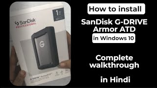 How to Set Up  SanDisk Professional  1TB GDrive ArmorATD  for  Windows 10 [upl. by Aohk570]