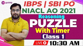 Day 1 NIACL AO 2021 SBI IBPS PO Reasoning PUZZLE BY ROHIT SIR [upl. by Franklin826]