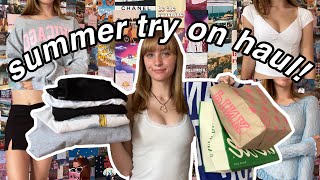 everything I bought this summer try on haul  urban outfitters garage bikinis pacsun [upl. by Artenehs701]