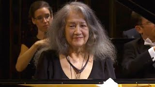 2019  Martha Argerich plays Beethoven Piano Concerto No 1  Bach Gavottes  Scarlatti K141 encores [upl. by Ramona428]