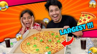 BIGGEST PIZZA EATING CHALLENGE WITH MY SISTER 🍕😱 [upl. by Chicoine]