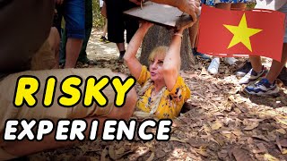 RISKY Experience at the CU CHI TUNNELS in VIETNAM 🇻🇳 walking [upl. by Gnot646]