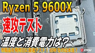 【新CPU】Ryzen 5 9600XはPBO不要？気になる性能と発熱をテスト！爆熱CPU戦争に終止符？ [upl. by Eahsal376]