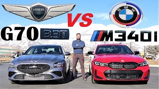 2023 Genesis G70 33T VS 2023 BMW M340i Did Genesis One Up BMW [upl. by Calen900]