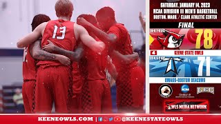 Keene State Mens Basketball Highlights at UMassBoston 1142023 [upl. by Roxie]