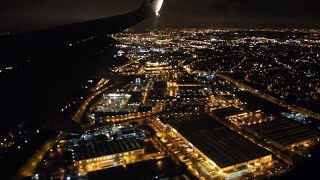 Beautiful Night Approach and Landing into Birmingham Ryanair Boeing 737800 [upl. by Acirred]