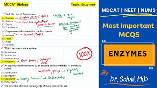 Most Important Concepts on Enzymes  MDCAT  NUMS  NEET [upl. by Assiram]