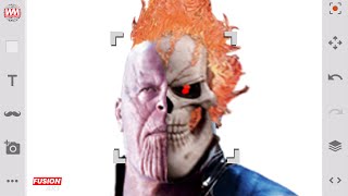 Ghost Rider  Thanos  Fusion Art  Marvel Superheroes Fan Art [upl. by Sarad]