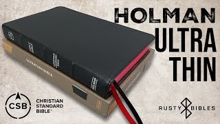 A Great AllArounder The Holman CSB Ultrathin Black Leather Midsize Christian Standard Bible Review [upl. by Cherice]