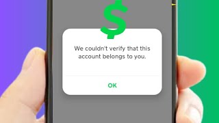 we couldnt verify that this account belongs to you cash app  How to verify Cash App Account  2024 [upl. by Woodall]