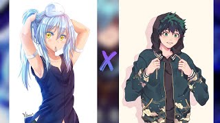 Manga Deku Reincarnated Texting Story Part 1 Deku x Fem Rimuru [upl. by Rihat226]