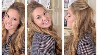 Relaxed but Glamorous Half Up Hair  My Bridesmaid Hairstyles [upl. by Care865]