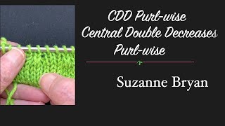 CDDp  Central Double Decrease Purlwise  CDD on WS Rows [upl. by Laureen755]