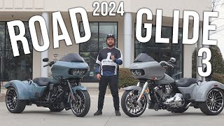 2024 HarleyDavidson Road Glide 3  Trike Review [upl. by Ahsienak]