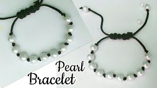 Pearl Bracelet Friendship BandHow to make BraceletFriendship Bracelet MakingBracelets [upl. by Kendal]