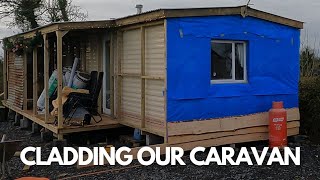 Off Grid DIY Renovation  mobile home to timber cabin Part 1 [upl. by Burns]