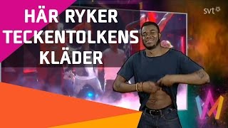 Samir amp Viktors teckenspråkstolk tar av sig kläderna i Melodifestivalen 2016 [upl. by Eizzo]