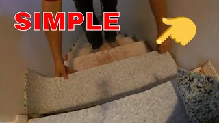 easy carpet pad for steps HOW TO [upl. by Malka11]