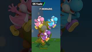 REFERENCIAS en los COLORES de YOSHI en SSBU videojuegos nintendo gaming supersmashbros [upl. by Attenol]